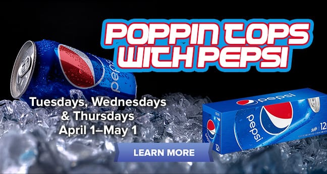 Poppin Tops With Pepsi
