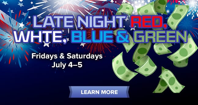 Late Night Red, White, Blue & Green
